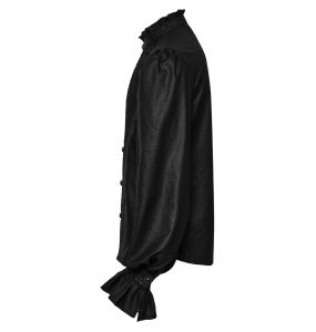 Chemise Rétro 'Goth Palace' Noire