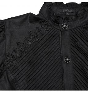Chemise Rétro 'Goth Palace' Noire