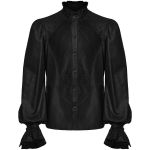Chemise Rétro 'Goth Palace' Noire