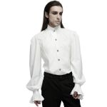 Chemise Rétro 'Goth Palace' Blanche