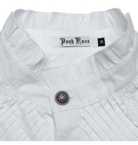 Chemise Rétro 'Goth Palace' Blanche