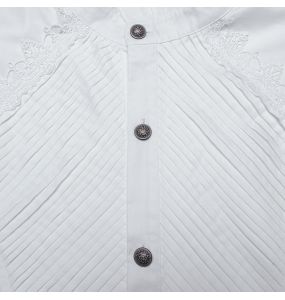 Chemise Rétro 'Goth Palace' Blanche