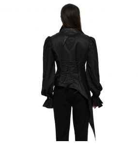 Gilet Asymétrique pour Hommes 'Vittamar' en Jacquard Noir