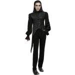 Gilet Asymétrique pour Hommes 'Vittamar' en Jacquard Noir