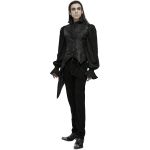 Gilet Assymétrique pour Hommes 'Vittamar' en Jacquard Noir