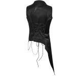 Gilet Assymétrique pour Hommes 'Vittamar' en Jacquard Noir