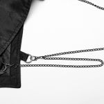 Gilet Asymétrique pour Hommes 'Vittamar' en Jacquard Noir