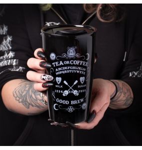 Black 'Ouija - Good Brew' Double Walled Mug