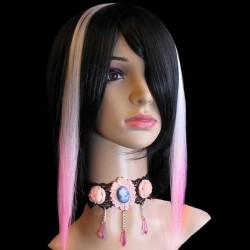 White and Pink Clip In Hair Extensions