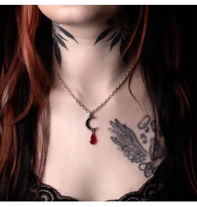 Red Tears of the Moon Pendant