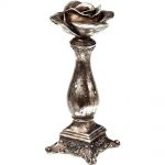 Bougeoir 'Rose' Argent Antique