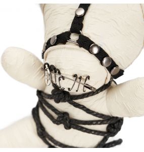 Gothic Dark Taboo Bear Blanc