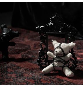 Gothic Dark Taboo Bear Blanc