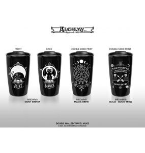 Black 'Ouija - Good Brew' Double Walled Mug