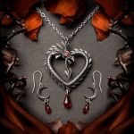 Boucles d'Oreilles 'Tears of the Moon - Red'