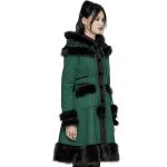 Manteau Gothic Lolita à Capuche 'Dolly' Vert et Noir