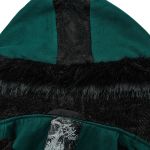 Manteau Gothic Lolita à Capuche 'Dolly' Vert et Noir