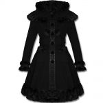 Manteau Gothic Lolita à Capuche 'Dolly' Noir