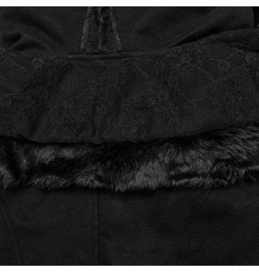 Manteau Gothic Lolita à Capuche 'Dolly' Noir