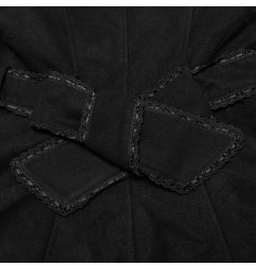 Manteau Gothic Lolita à Capuche 'Dolly' Noir