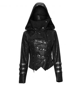Manteau-Veste 'Scorpio' Noir pour Femmes
