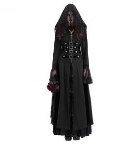 Manteau à Capuche 'Desolation' Noir
