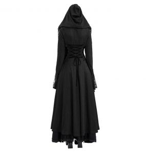 Black 'Desolation' Hooded Coat