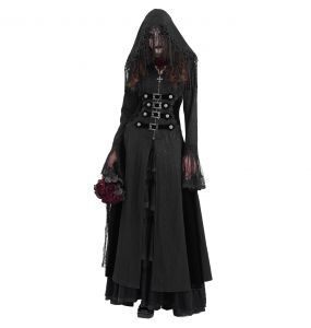 Manteau à Capuche 'Desolation' Noir