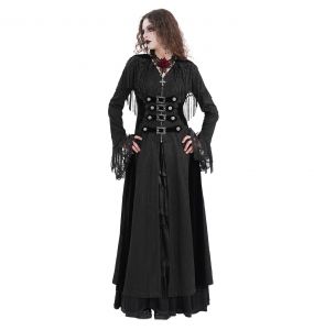 Manteau à Capuche 'Desolation' Noir