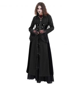 Black 'Desolation' Hooded Coat