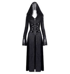 Manteau à Capuche 'Desolation' Noir