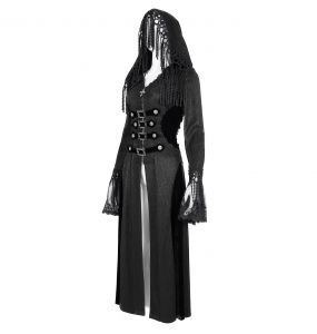 Manteau à Capuche 'Desolation' Noir