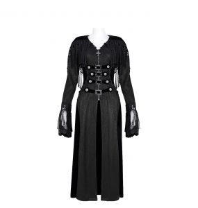 Black 'Desolation' Hooded Coat