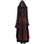 Manteau à Capuche 'Desolation' Rouge et Noir