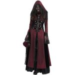 Manteau à Capuche 'Desolation' Rouge et Noir