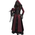 Red andBlack 'Desolation' Hooded Coat