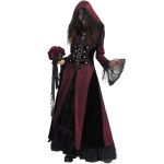 Manteau à Capuche 'Desolation' Rouge et Noir