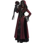 Manteau à Capuche 'Desolation' Rouge et Noir