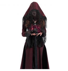 Red andBlack 'Desolation' Hooded Coat