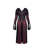 Manteau à Capuche 'Desolation' Rouge et Noir