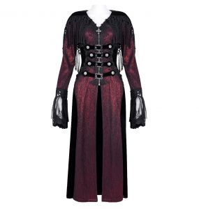 Red andBlack 'Desolation' Hooded Coat