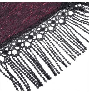 Manteau à Capuche 'Desolation' Rouge et Noir