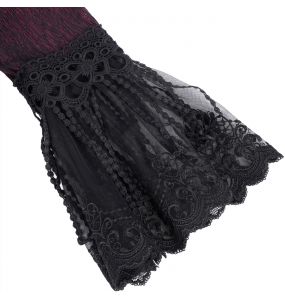 Manteau à Capuche 'Desolation' Rouge et Noir