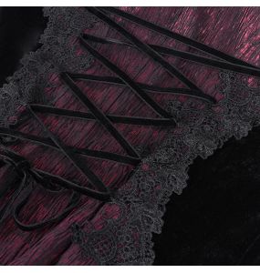 Manteau à Capuche 'Desolation' Rouge et Noir