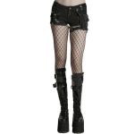 Short 'Punk Distressed' en Denim Noir