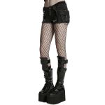 Short 'Punk Distressed' en Denim Noir