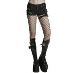 Short 'Punk Distressed' en Denim Noir