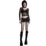 Short 'Punk Distressed' en Denim Noir