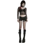Short 'Punk Distressed' en Denim Noir