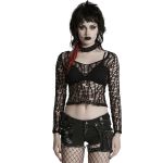 Short 'Punk Distressed' en Denim Noir